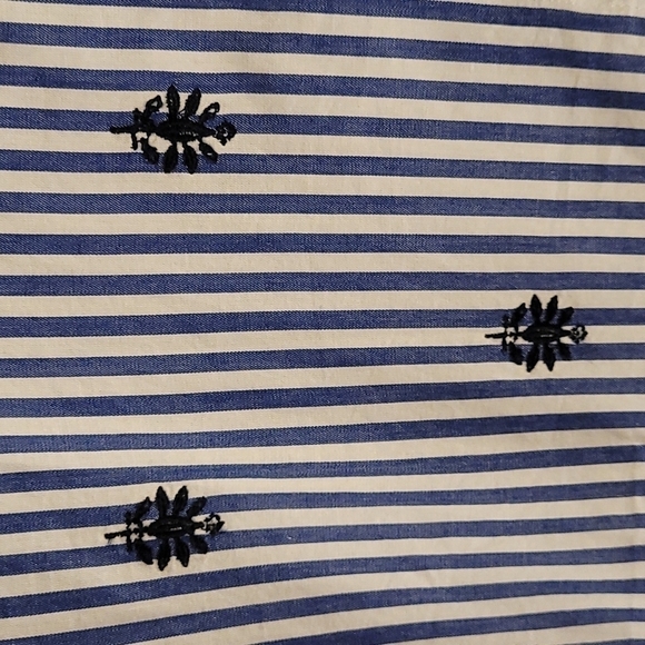 Nwt Orvis Button Up/Down Embroidered Striped Classic Women's Shirt Size 14 - Picture 4 of 10